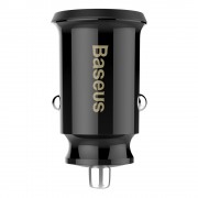 Baseus Grain Car Charger Mini Universal Smart Car Charger 2x USB 3.1A black (CCALL-ML01)