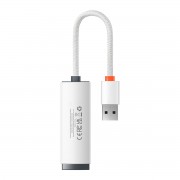 Baseus Lite Series Ethernet Adapter USB-A to RJ45 LAN Port (100Mbps) White