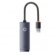 Baseus Lite Series external USB-A network adapter - RJ-45 1Gbps (1000Mbps) gray (WKQX000113)