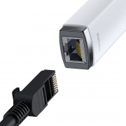 Baseus Lite Series external USB-A network adapter - RJ-45 1Gbps (1000Mbps) white (WKQX000102)