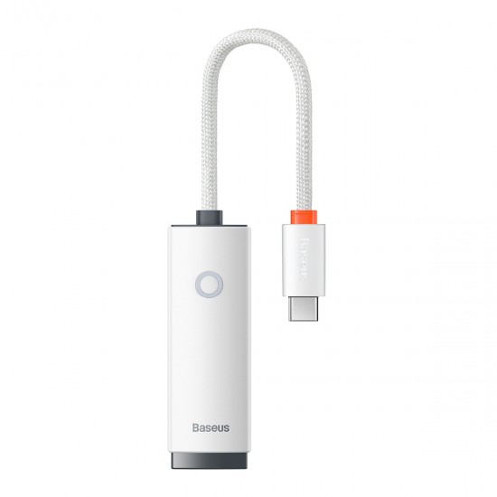 Baseus Lite Series external USB Type C network adapter - RJ-45 1Gbps (1000Mbps) white (WKQX000302)