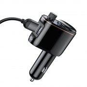 Baseus Locomotive Bluetooth FM Transmitter MP3 Car Charger 2x USB 3.4A black (CCALL-RH01)