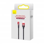 Baseus MVP 2 Elbow-shaped Fast Charging Data Cable Type-C to iP 20W 2m Black+Red