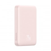 Baseus Magnetic Mini fast charging mini power bank 10000mAh 20W pink + cable Type-C - Type-C 60W (20V / 3A) 0.5m white (PPCX030004)