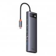 Baseus Metal Gleam multi-functional HUB USB Type C 12in1 HDMI / DP / USB Type C / minijack 3.5mm / RJ45 / SD (WKWG020213)
