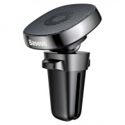 Baseus Privity Pro Vehicle Mount Magnetic Holder Bracket with Genuine Leather for Air Vent black (SUMQ-PR01)
