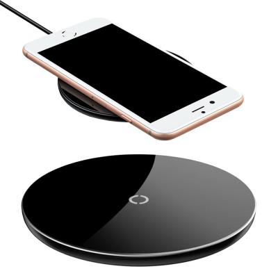 Baseus Simple Stylish Wireless Charger Qi Inductive Pad 2A 1.67A 10W with USB / Lightning Cable 1.2M black (CCALL-JK01)