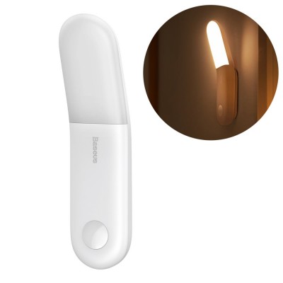 Baseus Sunshine Magnetic Night Light LED Flashlight Natural Light + Charging Cable White (DGSUN-GA02)
