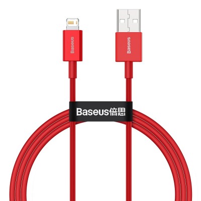 Baseus Superior USB - Lightning fast charging data cable 2,4 A 1 m red (CALYS-A09)