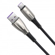 Baseus Water Drop USB - USB Typ C cable 66 W (11 V / 6 A) Huawei SuperCharge SCP 1 m black (CATSD-M01)