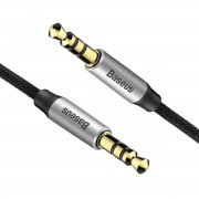 Baseus Yiven M30 stereo AUX audio cable 3.5 mm male mini jack 1.5m silver-black (CAM30-CS1)
