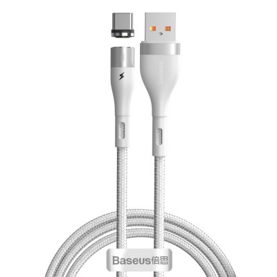 Baseus Zinc USB - USB Type C magnetic data charging cable Quick Charge AFC 1 m 3 A white (CATXC-M02)