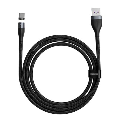 Baseus Zinc USB - USB Type C magnetic data charging cable Quick Charge AFC 1 m 5 A black and gray (CATXC-NG1)