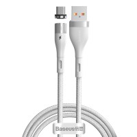 Baseus Zinc Magnetic USB 2.0 to micro USB Cable Λευκό 1m (CAMXC-K02)
