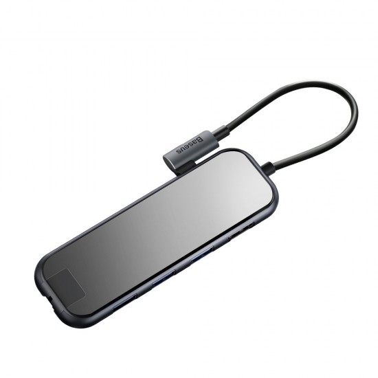 Baseus adapter HUB USB Type C to 3x USB 3.0 / HDMI 4K / RJ45 / USB Type C PD adapter for MacBook / PC gray (CAHUB-DZ0G)