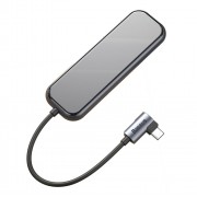 Baseus adapter HUB USB Type C to 4x USB 3.0 / USB Type C PD adapter for MacBook / PC gray (CAHUB-EZ0G)