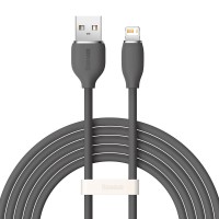 Baseus cable, USB cable - Lightning 2.4A, length 2 m Jelly Liquid Silica Gel - black