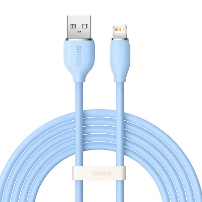 Baseus cable, USB cable - Lightning 2.4A, length 2 m Jelly Liquid Silica Gel - blue