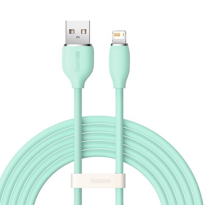 Baseus cable, USB cable - Lightning 2.4A, length 2 m Jelly Liquid Silica Gel - green