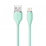 Baseus cable, USB cable - Lightning 2.4A, length 2 m Jelly Liquid Silica Gel - green