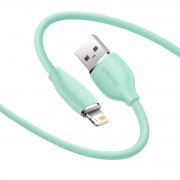 Baseus cable, USB cable - Lightning 2.4A, length 2 m Jelly Liquid Silica Gel - green