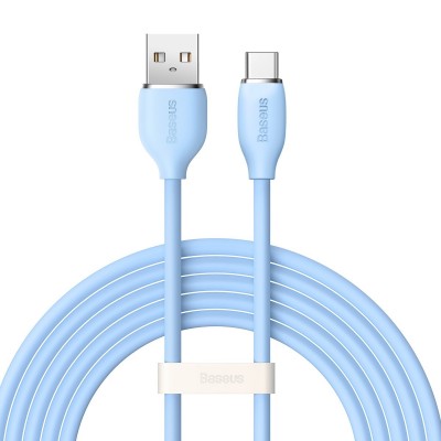 Baseus cable, USB cable - USB Type C 100W length 2 m Jelly Liquid Silica Gel - blue