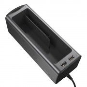 Baseus car organizer cup holder charging 2x USB HUB black (CRCWH-A01)