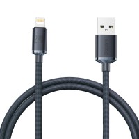 Baseus crystal shine series fast charging data cable USB Type A to Lightning 2.4A 1.2m black (CAJY000001)