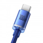 Baseus crystal shine series fast charging data cable USB Type A to USB Type C 100W 2m blue (CAJY000503)