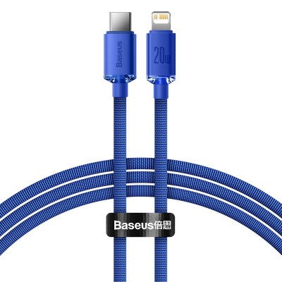 Baseus crystal shine series fast charging data cable USB Type C to Lightning 20W 1.2m blue (CAJY000203)