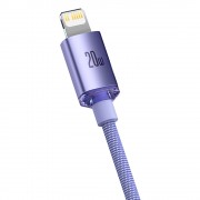 Baseus crystal shine series fast charging data cable USB Type C to Lightning 20W 1.2m purple (CAJY000205)