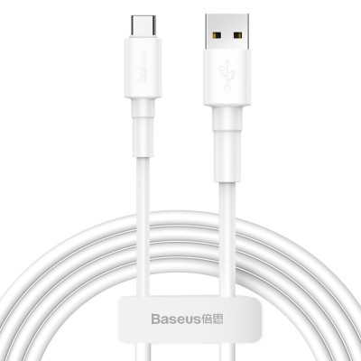 Baseus durable USB cable / USB Type C 3A 1m white (CATSW-02)