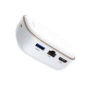 Baseus multifunctional USB Type C HUB, memory card reader, external network card (USB 3.0, RJ45, HDMI, SD, micro SD) Power Delivery 60 W white (CAHUB-AU02)