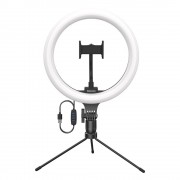 Baseus photo lamp 10 ' ring flash LED ring for smartphone selfie photos (YouTube, TikTok) + black mini tripod (CRZB10-A01)