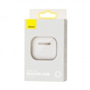 Baseus super thin silicone case for Apple Airpods 3 white (WIAPPOD-CBZ02)