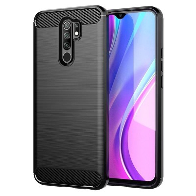 Carbon Back Cover Μαύρο (Redmi 9)