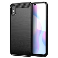  Brushed Carbon Back Cover Σιλικόνης Μαύρο (Redmi 9A)
