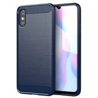 Carbon Case Flexible Cover TPU Case for Xiaomi Redmi 9A blue