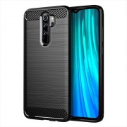  Carbon Brushed Back Cover Σιλικόνης Μαύρο (Redmi Note 8 Pro)