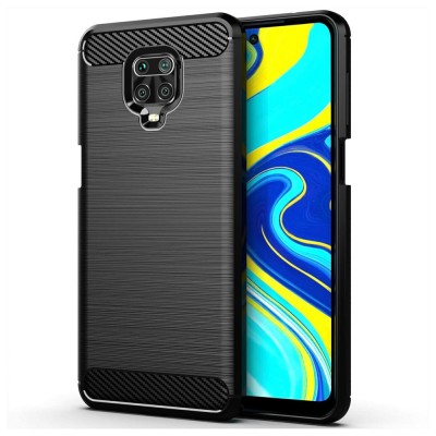 Carbon Brushed Back Cover Σιλικόνης Μαύρο (Redmi Note 9S / 9 Pro / 9 Pro Max)