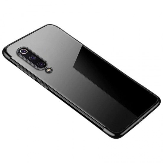 Clear Color Case Gel TPU Electroplating frame Cover for Xiaomi Mi 9 Lite / Xiaomi Mi CC9 black