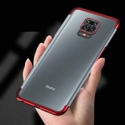 Clear Color Case Gel TPU Electroplating frame Cover for Xiaomi Redmi 10X 4G / Xiaomi Redmi Note 9 black