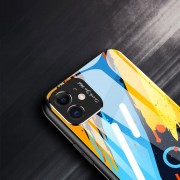 Color Glass Case Durable Cover with Tempered Glass Back and camera cover Xiaomi Redmi Note 9 Pro / Redmi Note 9S pattern 1