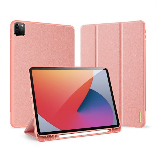 DUX DUCIS Domo Tablet Cover with Multi-angle Stand and Smart Sleep Function for iPad Pro 12.9 2021 pink