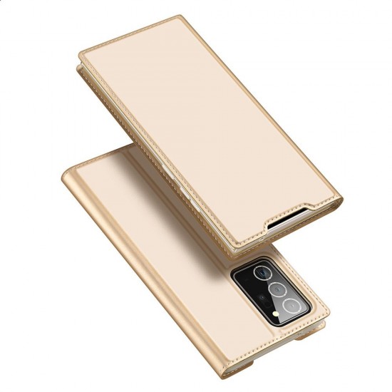 DUX DUCIS Skin Pro Bookcase type case for Samsung Galaxy Note 20 Ultra golden