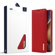 DUX DUCIS Wish Genuine Leather Bookcase type case for Samsung Galaxy Note 20 Ultra red