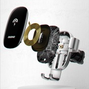 Dudao 15W Wireless Qi Charger Gravity Car Holder for Air Vent Grille Black (F3PRO)