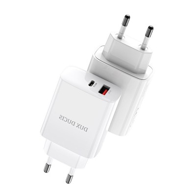 Dux Ducis C70 wall charger USB / USB Typ C Power Delivery 20W + Quick Charge 18W white