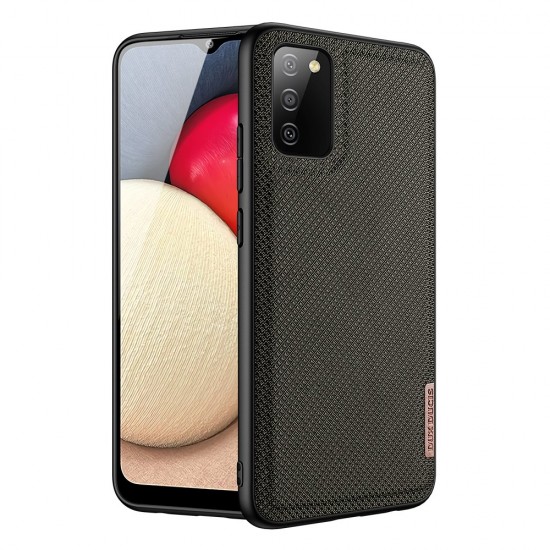 Dux Ducis Fino case covered with nylon material for Samsung Galaxy A02s EU green