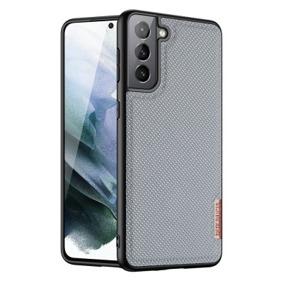 Dux Ducis Fino case covered with nylon material for Samsung Galaxy S21 FE gray